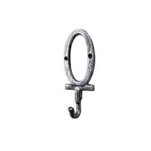 Pack Of 2] Rustic Silver Cast Iron Letter O Alphabet Wall Hook 6""