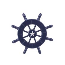 Pack Of 2] Dark Blue Decorative Ship Wheel With Starfish 6""