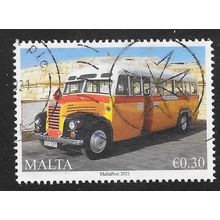 MALTA 2021 OLD BUSES 30c USED TRANSPORT LEYLAND?