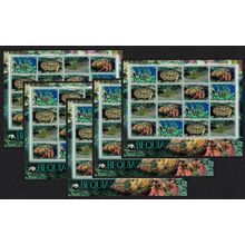 Bequia WWF Caribbean Reef Crustaceans 5 Sheetlets 2010 MNH MI#647-650