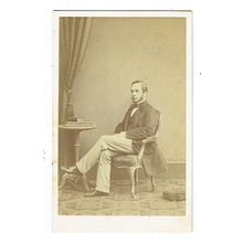 Victorian cdv photo man seated legs crossed Dover & Folkestone photographer