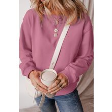 Meadow Mauve Solid Fleece Lined Drop Shoulder Terry Sweatshirt