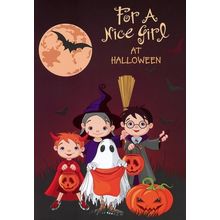 For A Nice Girl At Halloween - Halloween Greeting Card - 25196