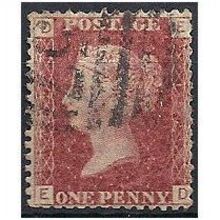 1858 SG43 1d Red Plate 152 Good/Fine Used Check Letters "ED".