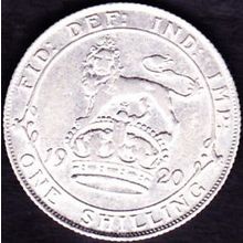 1920 Great Britain 1 Shilling Silver Coin