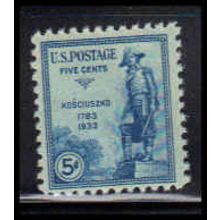 734 5c General Kosciuzko Barely Clears MNH O4071