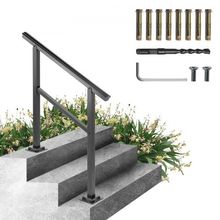 Outdoor Handrail 165LBS Load Handrail Outdoor Stairs Aluminum Stair Handrail...