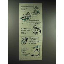 1945 Kool Cigarettes Ad - In California You Caught Cold
