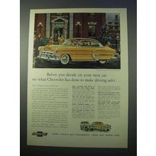 1953 Chevrolet Bel Air 2-Door Sedan Car Ad - Safer