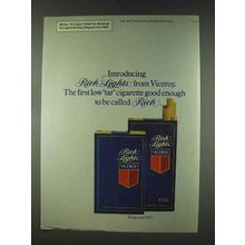 1978 Viceroy Cigarettes Ad - Rich Lights