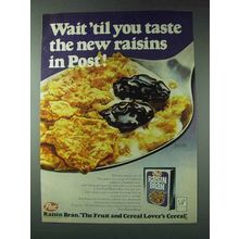 1978 Post Raisin Bran Cereal Ad - Wait 'til You Taste