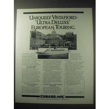 1985 Cunard Vistafjord Cruise Ad - Ultra Deluxe
