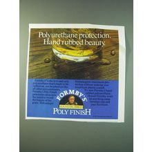 1988 Formby's Hand Rubbed Poly Finish Ad - Polyurethane protection