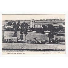 View from Pinhoe Hill of Hundon Postcard Suffolk Publisher T Stokoe