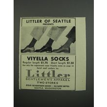1953 Littler Gentlemen's Apparel Viyella Socks Advertisement