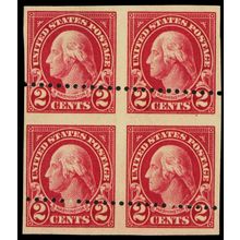554a, Mint LH/NH 2¢ Imperforate Between Error Block CV $650 - Stuart Katz
