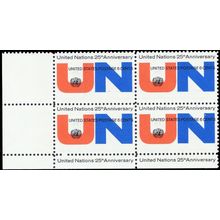 1419, Mint NH Amazing Color Shift Error 6¢ UN Block WoW - Stuart Katz