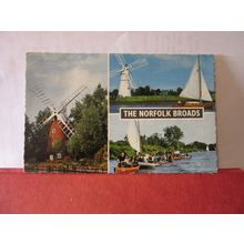 multiview, NORFOLK BROADS. used postcard by Consatnce 1970 pm #
