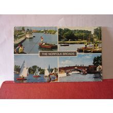 multiview, NORFOLK BROADS. used postcard by Consatnce K. 1050 1970 pm #