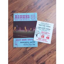 1980/81 Division 2 Programme & Ticket - West Ham vs Newcastle Hammers Champions