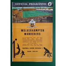 Wolverhampton Wanderers v Manchester United 1964 - 1965 FA Cup R6 football prog