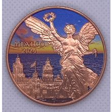 1 Oz Copper Collectible 2024 Mexico Libertad Onza Mexican Flag Coin