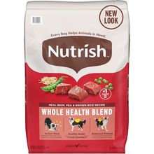 Nutrish Dry Dog Food, Real Beef, Pea & Brown Rice Recipe Whole Health Blend for