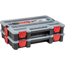 2-Pack Small Parts Organizer Box – Stackable Hardware Storage Organizer Case wit