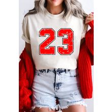 White Number 23 Cracking Print Casual T Shirt