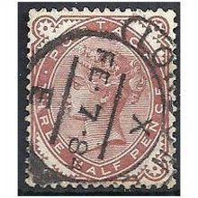 1880 SG167 1 1/2d Venetian Red London Hooded Cancel. .