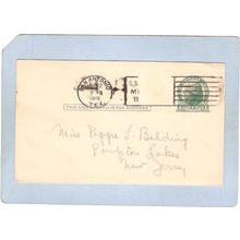 New Jersey Pompton Lakes Penny Post Card To Miss Peggy L Belding Mr James ~3505
