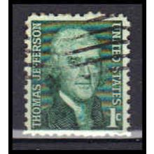 Used 1278 1c Thomas Jefferson Fine KA5945