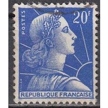 France 1957 Michel 1143 O Cote (2008) 0.30 € Marianne de Muller Cachet rond