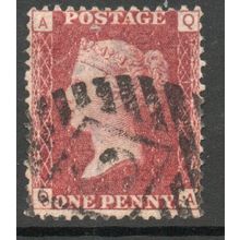 Sg43 1d red plate 149 fine used " Q A " (REDS)