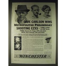 1936 Winchester EZXS Ammunition Ad - Dave Carlson, Ransom Triggs, Elsie Hellwig