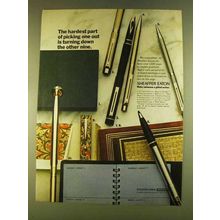 1980 Sheaffer Pens Ad - Hardest Part of Picking One