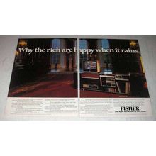 1984 Fisher Home Enternatinment Center Ad - Happy