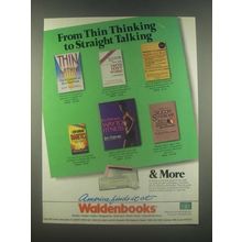 1985 Waldenbooks Book Store Ad - Thin Thinking