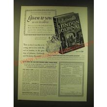 1951 Book-of-the-month Club Ad - Boswell's London Journal
