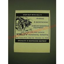 1973 Kelty Backpacking Equipment Ad - Step out with Kelty