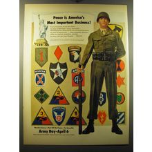 1949 U.S. Army Ad - Peace is America's Most Important Business