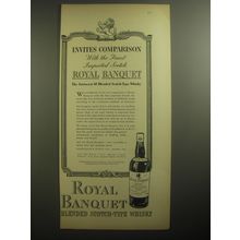 1946 Royal Banquet Scotch Ad - Invites Comparison with the finest