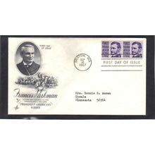 FDC Art Craft 1281 3c Francis Parkman Pair (Cachet-Typed/A) CV39384