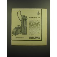 1947 Mark Cross Golf Bag and Sports Bag Ad - Match up for Golf