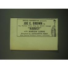 1947 Harvey Play Ad - Brock Pemberton presents Joe E. Brown