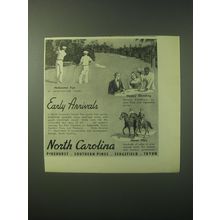 1948 North Carolina Tourism Ad - Early Arrivals