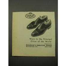 1950 Church's Shoes Ad - Worn in the principal cities of the world