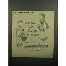 1952 Saks Fifth Avenue Handi-Panti Baby Outfits Advertisement
