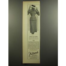 1952 John Wanamaker Duchess Royal Suit Ad - Royalaire cool, clean-line classic