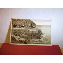 TILLY WHIM CAVES, SWANAGE, DORSET used vintage postcard 1937 pm =